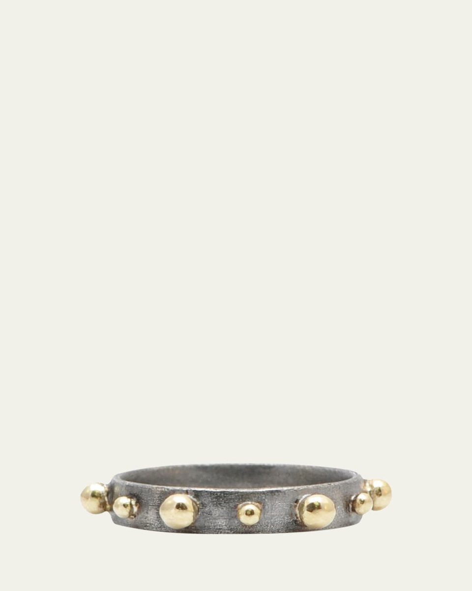 Old World Granulated Stack Band Ring
